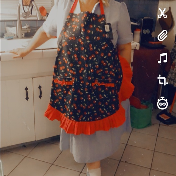 Vintage cherries apron NWT - Picture 7 of 9